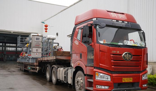 高含硫天然气增压压缩机组正式发运普光气田